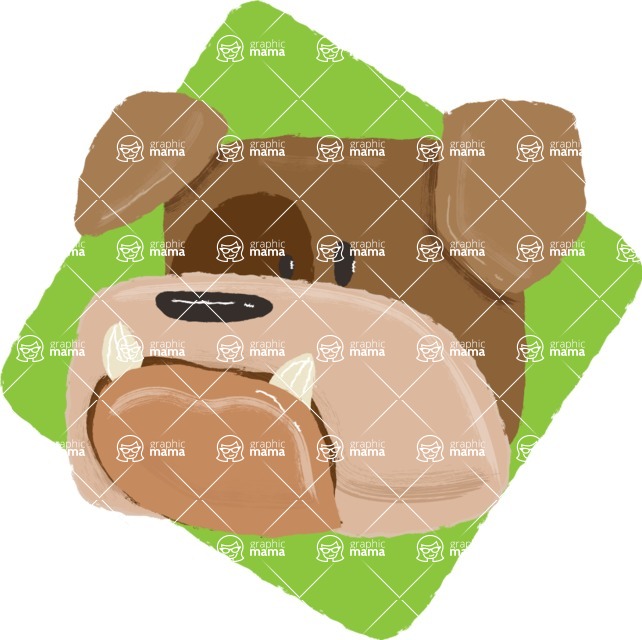 Cartoon Animal PNG Clipart - Bulldog Watercolor Avatar